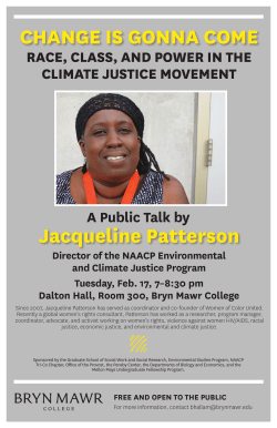 CHANGE IS GONNA COME Jacqueline Patterson