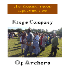September 2014 - Shire of Calanais Nuadh