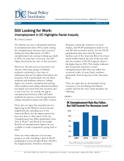 Still Looking for Work: Unemployment in DC Highlights Racial Inequity