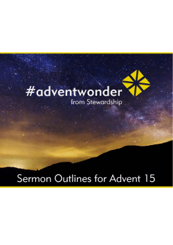 Sermon Outlines for Advent 15