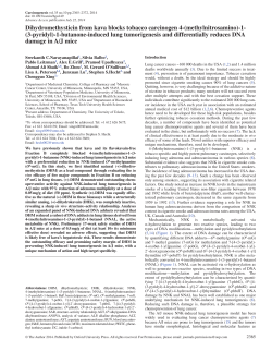 (3-pyridyl)-1-butanone-induced lung tumorigenesi