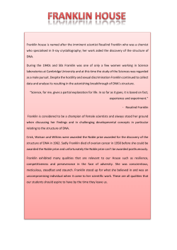 Franklin house is named after the imminent scientist Rosalind