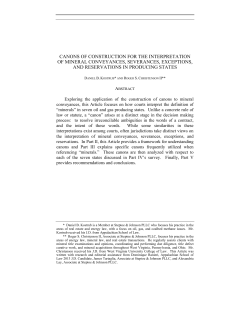Canons of Construction for the Interpretation of Mineral