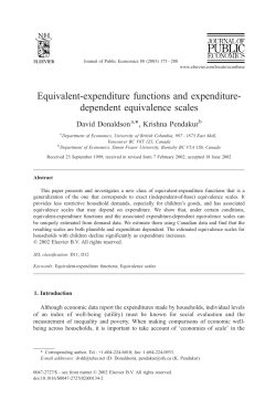 Equivalent-expenditure functions and expenditure
