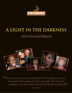 2010 Annual Report - Foundry Ministries