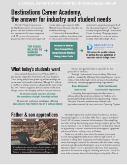 Destinations Career Academy, the answer for industry and student