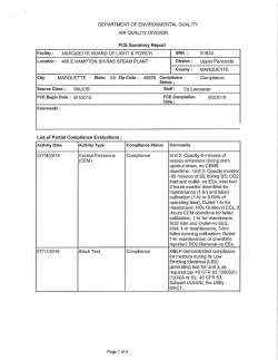 DEPARTMENT OF ENVIRONMENTAL QUALITY AIR QUALITY