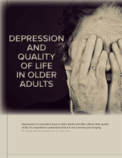 DEPRESSION AND QUALITY OF LIFE IN OLDER ADULTS