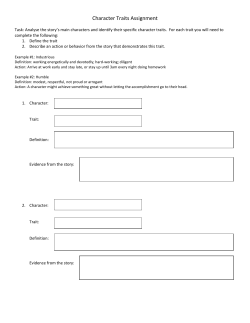 Character Traits Assignment