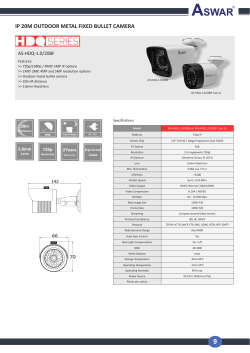 ip 20m outdoor metal fixed bullet camera