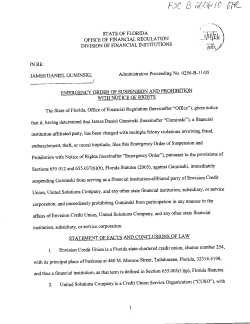 James Daniel Guminski - Florida Office of Financial Regulation