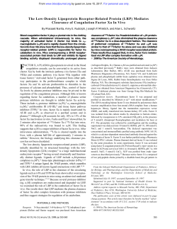 The Low-Density Lipoprotein Receptor-Related