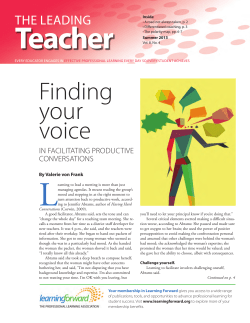 Finding your voice in facilitating productive