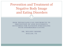 Prevention and Treatment of Negative Body Image and Eating