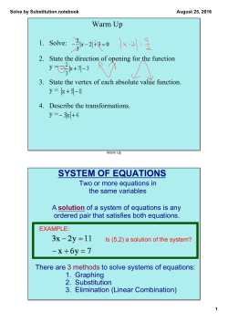 Solve by Substitution.notebook