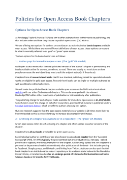 Policies for Open Access Book Chapters