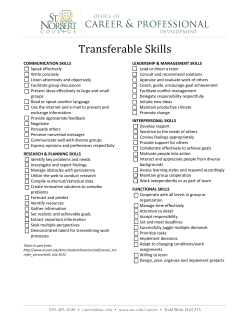 Transferable Skills