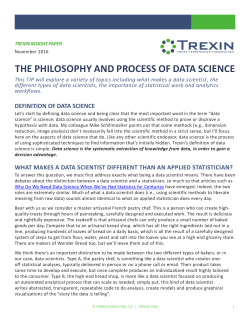 THE PHILOSOPHY AND PROCESS OF DATA SCIENCE