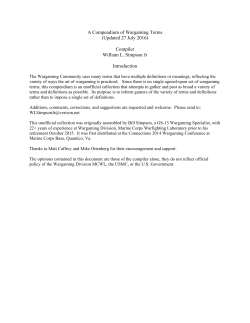 A Compendium of Wargaming Terms - Military Operations Research