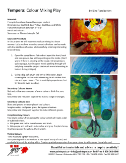 Tempera: Colour Mixing Play
