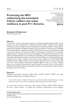 Protecting the NFL/ militarizing the homeland: Citizen soldiers and