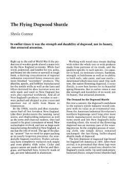 The Flying Dogwood Shuttle - Arnoldia