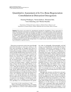 Quantitative assessment of in vivo bone regeneration consolidation
