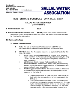 2017 Rate Schedule - Sallal Water Association