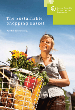 The Sustainable Shopping Basket - Rat f&uuml;r Nachhaltige Entwicklung