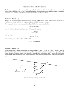 PY252 Problem Set 10 Solutions As always, I urge you to perform all