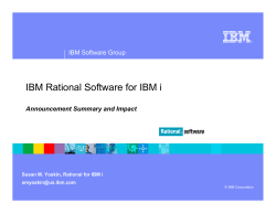 IBM Rational Software for IBM i