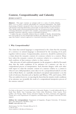 Context, Compositionality and Calamity