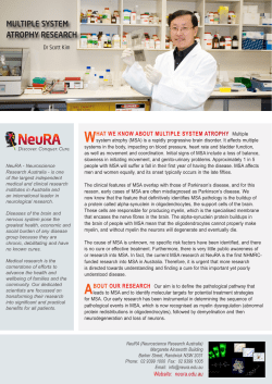 multiple system atrophy research
