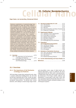 35. Cellular Nanomechanics