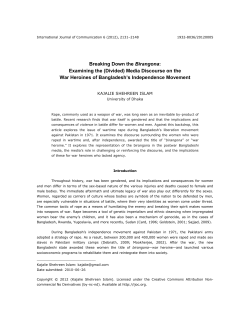 Breaking Down the Birangona - International Journal of