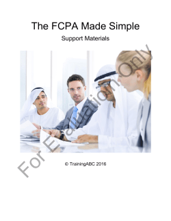 The FCPA Made Simple