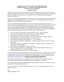 DRAFT National Preparedness Goal