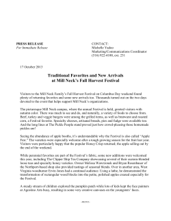 PRESS RELEASE - Mill Neck Family of Organizations
