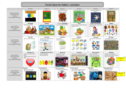 French classes for children : curriculum