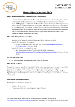 Harvard FAQs (PDF - 140KB) - University of Birmingham Intranet
