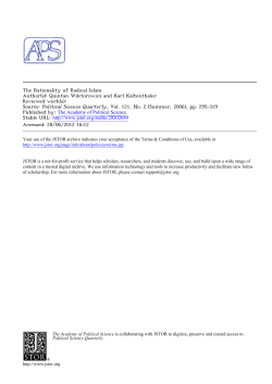 The Rationality of Radical Islam