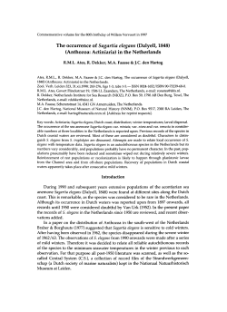 The occurrence of Sagartia elegans (Dalyell, 1848) (Anthozoa
