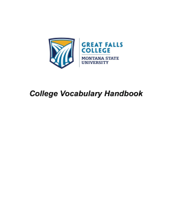 College Vocabulary Handbook
