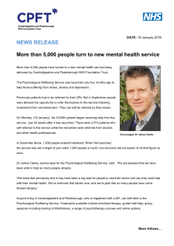than 5000 people turn to new mental health service