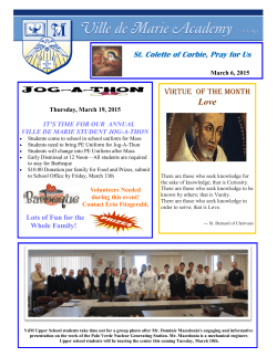 2015-03-06 Newsletter - Ville De Marie Academy