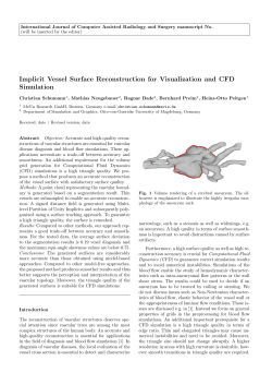 Implicit Vessel Surface Reconstruction for Visualization and CFD