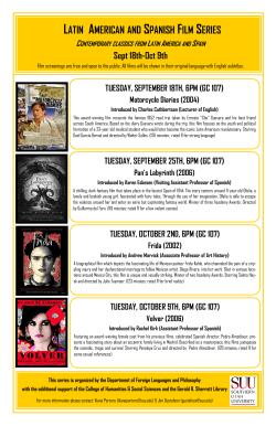 LATIN AMERICAN AND SPANISH FILM SERIES