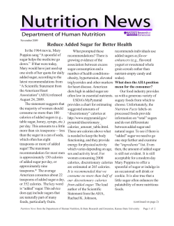 Reduce Added Sugar for Better Health - K