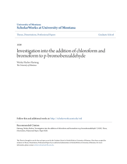 Investigation into the addition of chloroform and bromoform to p