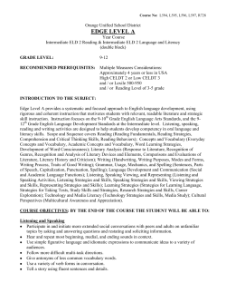 ELD- Edge Level A - Orange Unified School District